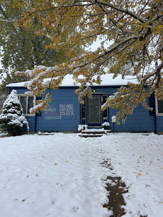 The front of the house - Blue Box House