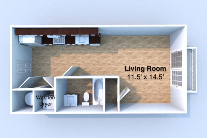 Layout - Chauncey Furnished Studio $1180 (2 MONTHS FREE) (AVAILABLE NOW) Apartments