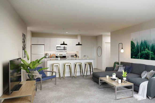 Living room - Modern Apartment right off campus