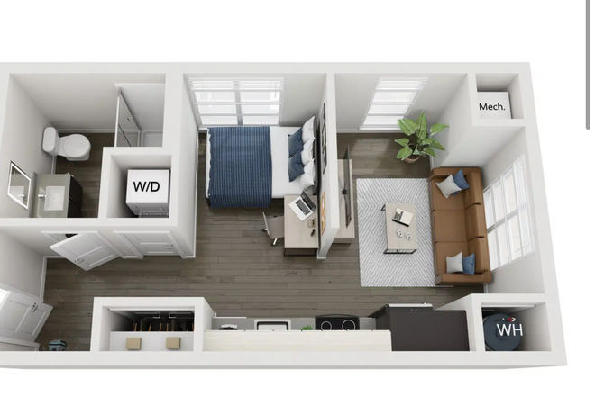 Floor plan - The 87 Studio Apartment Summer Sublease