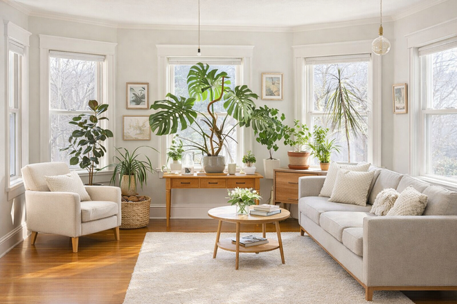 living room - Sunny and spacious renovated two-bedroom apartment for rent.