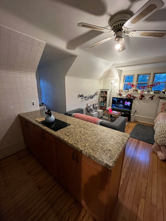 part kitchen area + main living area - Private studio apartment in single house in a lovely quiet area of East Falls
