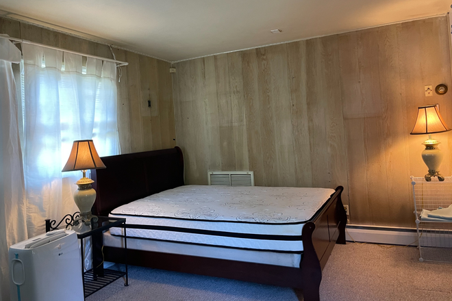 Bedroom with queen size mattress - 31 College Drive Rental-Walk to lot 40 in five minutes House