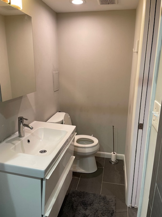 Bathroom, shared with only ONE other person! - Furnished bedroom with semi private bathroom House