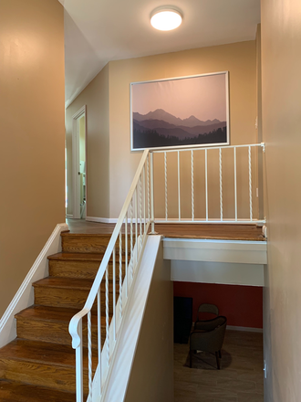 Stairs near the front door - A furnished rental house for UMD students