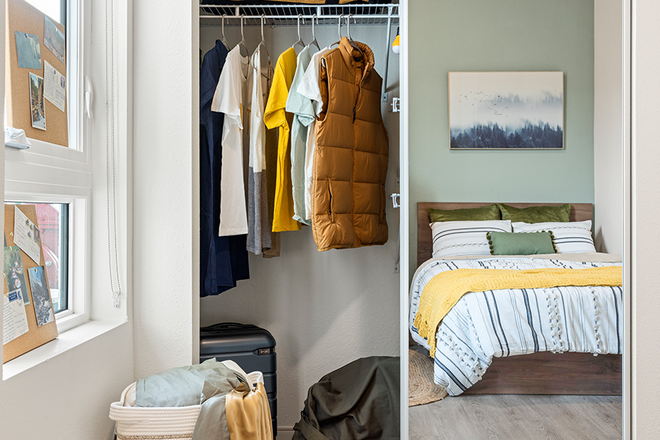 Bedroom - The Hub on Campus Apartments