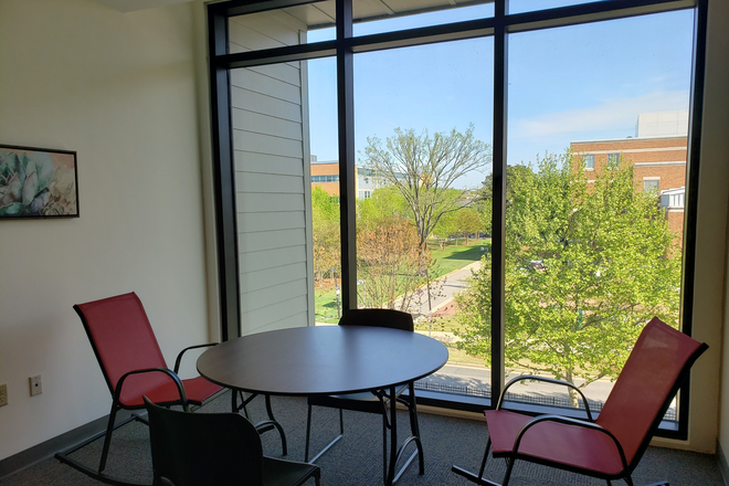 Our study space has a fantastic view! - Global Friendship House, Furnished, next to Campus. Single or Shared Bedrooms, Efficiencies