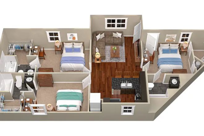 Floorplan view - Cottages of Boone Rental