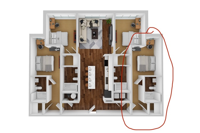 Floor Plan - Stanhope Student Apartments