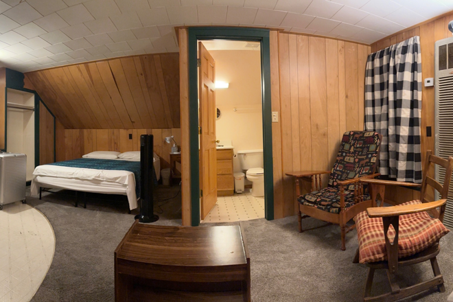 This is a Pano Pic of the Unit - Attic Studio next to College Park for sublet Apartments