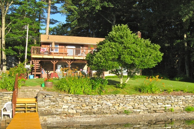 apartment is lower right of house/owner lives upstairs - Waterfront Apartment - Coventry Lake