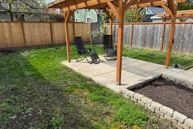 Entering backyard - Private 2 bedroom 1 bath recently remodeled unit with fenced backyard Duplex