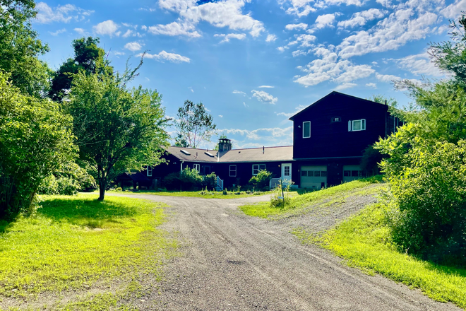 Private road to house and Exterior - Escape to a peaceful, private setting in a beautiful 3 bdrm home close to UMass on 7 scenic acres