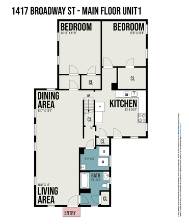 First Floor - Quiet, Spacious 4BR/2BA Near Hospital & North Campus Duplex