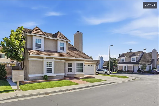 Front of the house - In a two-story home, I rent two bedrooms, master bedroom for $1,500 and the other room for $1,300