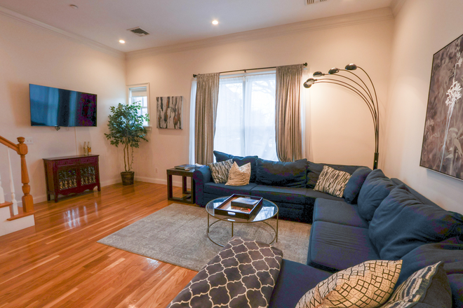 Living room - HAR22 Brookline Village, 3 Bedroom, 2 Level Townhome