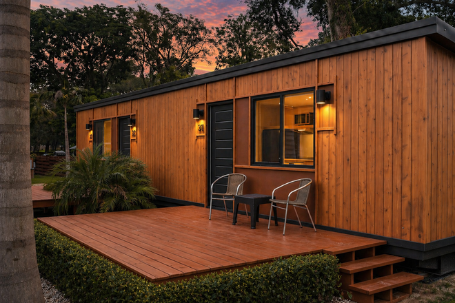 Duplex-Style Unit with Parking - Private Tiny House in Tropical Setting