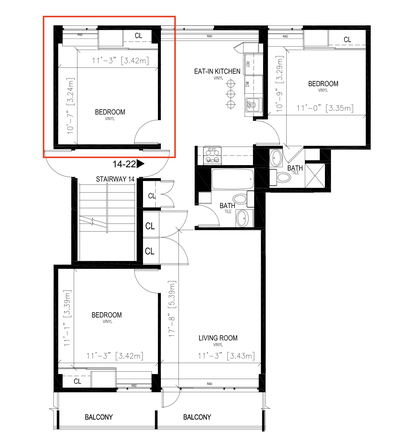 available room 1 - Harvard Peabody Terrace (HUH) – 1 Room Available in 3B2B Apartment $1450
