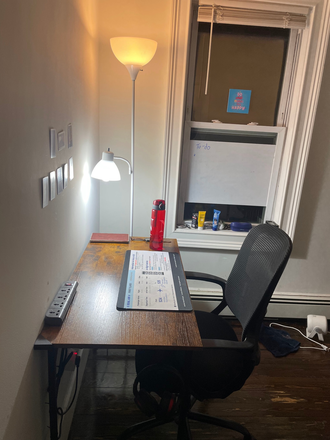 Study table + Chair + reading lights (white light and ambient lighting) [Fully furnished] - Fully furnished unit - very close to the bus stop and T stop, Red Eye Accessible, Safe neighbourhood Apartments