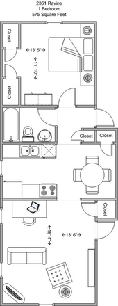 Floorplan - 2361 Ravine Street Apartments