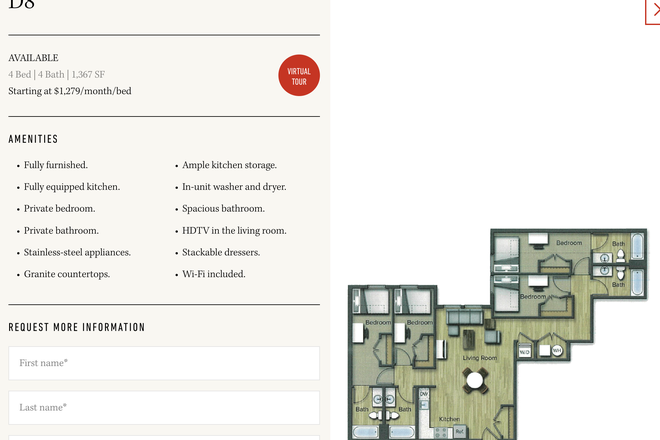Floorplan - Terrapin Row Apartments