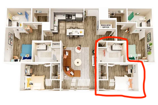 Floorplan - Union D1 Floorplan Lease Takeover 2026-2027 School Year