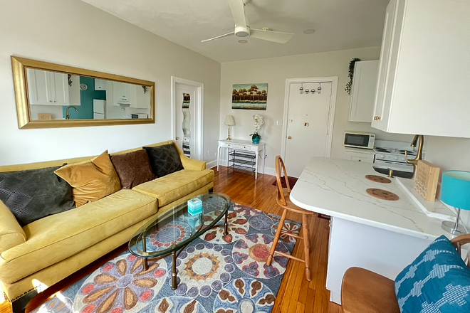Living Room - 4th FLOOR/Furnished/Heat & HW Included/Bright Renovated Condo/Ceiling Fans/Updated Bath//Nice!