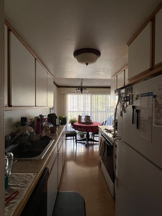 Kitchen and Dining area - Spanish Towers, close to campus, balcony with view Apartments