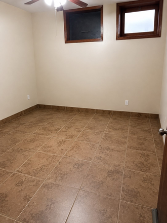 View of the room from the door - Private Room in Garden Apartment Near UIC Medical District/United Center 950 + Utilities