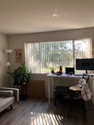 Living room with view outside - The Wynwood 1b/1b, 5 min drive to campus, in-unit laundry Apartments