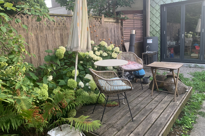 Backyard - Furnished room in a shared house Junction Triangle. Laundry onsite. All utilities incl.