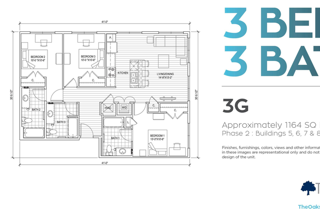 Floor plan - Summer Sublet: 1 bedroom at The Oaks on the Square Apartments