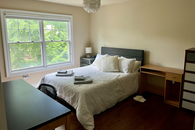 Bright, airy bedroom - Furnished room w/private bath in family home-Harriet Dr-Princeton