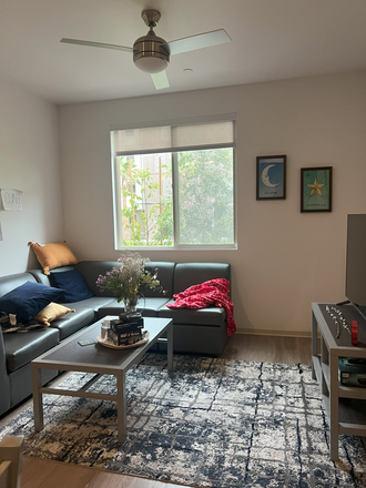 living room - ACC, Plaza Verde 2 (4 bed 2 bath) , first floor, next to laundry and trash chute Apartments