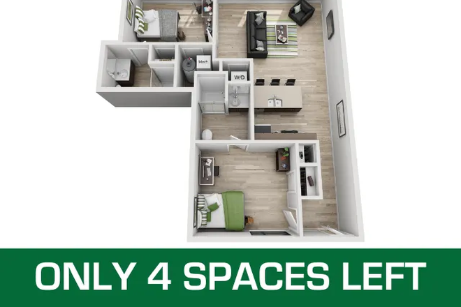 Floorplan - Live on Hillsborough Apartments, 1 room, close to campus and downtown