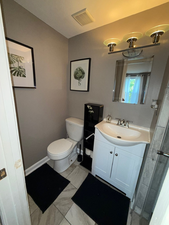 Private full bathroom with vanity and walk in shower - Furnished Private Room with Private Full Bath, All Utilities Included, Walk to UMB Townhome