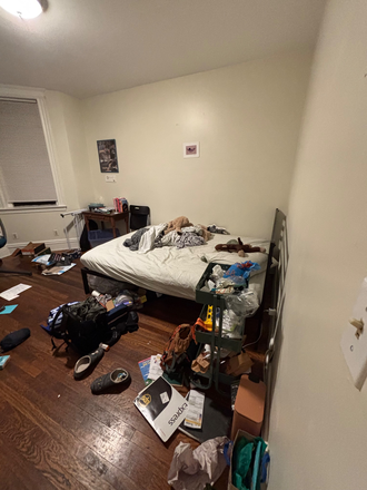 Bedroom for rent. Sorry for the mess. My current roommate keeps their room messy - Bedroom for rent in a 2 bedroom apt- 15 min walk to BU, Northeastern