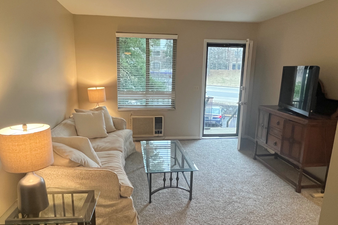 Living room, brand new carpet - The Villager on Woodlawn and Hillsboro, near Green Hills mall Condo