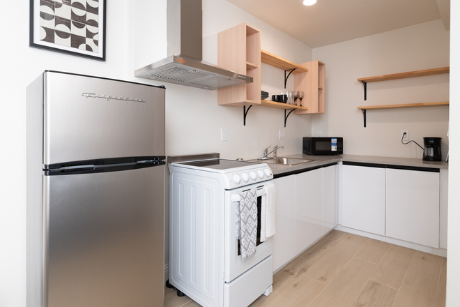 kitchen - New Construction Studio - Full Kitchen - Utilities Included - Gated Secure Entry Apartments