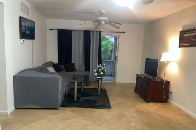Part of Living room - Shared Housing. Freshly painted 2 bedroom 2 bathroom Apartment