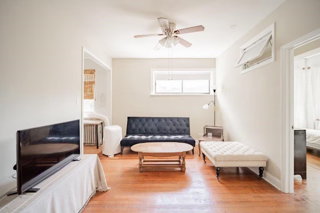 Living room - Will be furnished differently with dark grey carpet - FALL SUBLET 2026 — 1901 Sherman Ave, Evanston Apartments (Sublet / Shared Housing)