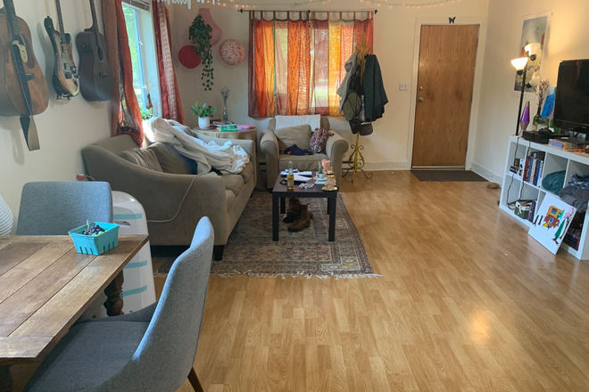 one side of your own hang out space - shared house but feels like your own place
