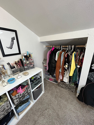 Closet- has a lot of storage behind - Cedar house, very close to campus