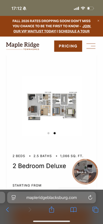 Layout of townhouse - Maple Ridge Townhomes
