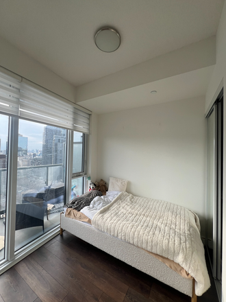 Bedroom - Furnished 1BR + Private Bath Near Wellesley St | Amenities, Gas Included