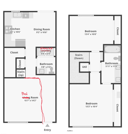 Master Bedroom is for Rent on Second Floor - Full furnished Master Bedroom 6 mins from Campus.