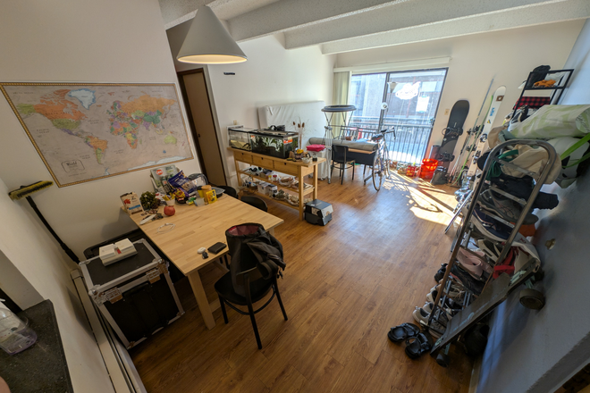 Living Room; it's currently messy because my outgoing housemate is packing and selling stuff but we can decorate the space together!. - Newton Court, International-Friendly, Affordable Grad Housing (OnCampus but sufficiently distanced) Apartments