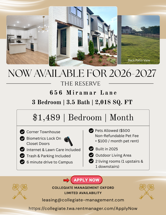 Now Available! 656 Miramar Lane! - The Reserve Phase II - 664 Miramar Lane & 656 Miramar Lane - AVAILABLE AUGUST 1, 2026 Townhome