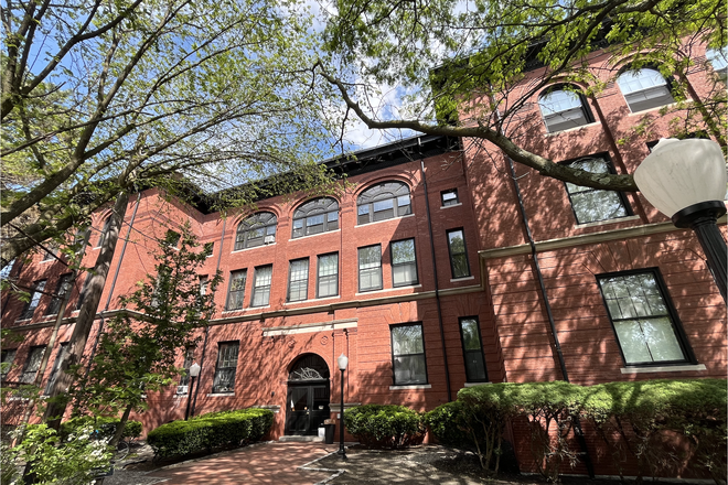 Building Entrance - Large Apartment renovated in Brick School House. high ceilings, wood floors, south facing