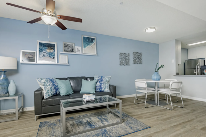 Living Room - Private Room at Reflections USF for Rent Apartments